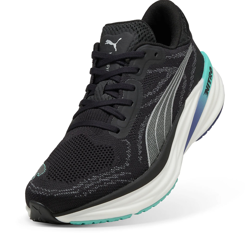 Puma Magnify NITRO™ 2 Laufschuhe für Herren - Black-Aquatic-Blue