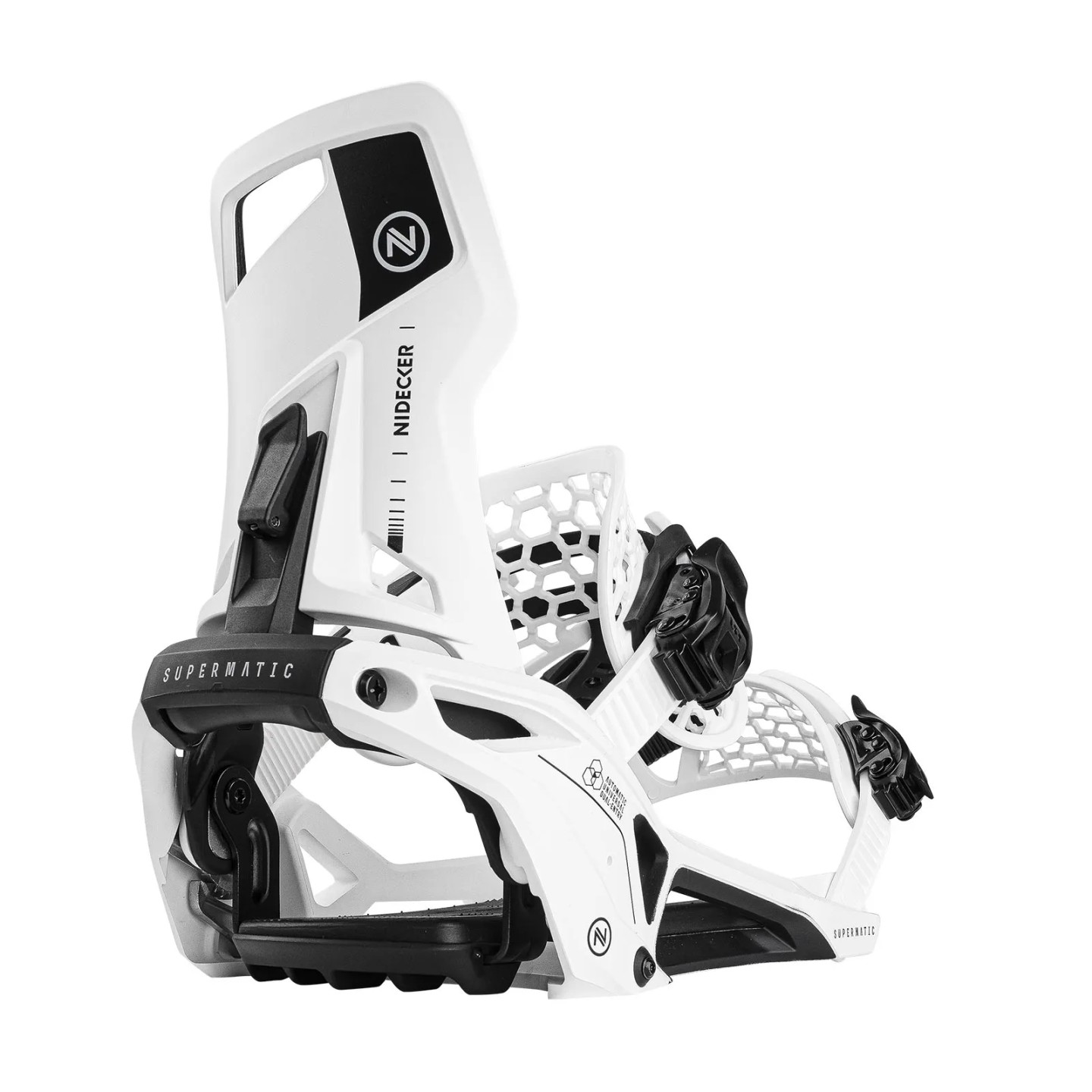 Nidecker Supermatic Snowboard Bindung - Weiss 25/26 Nidecker Supermatic Snowboard Bindung - Weiss 25/26