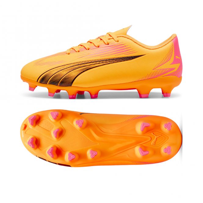 Puma ULTRA PLAY FG/AG JR Fussballschuh - Sun Stream/Black Sunset Glow