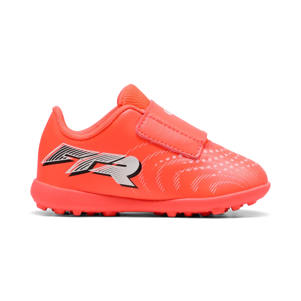 Puma FUTURE 9 PLAY TT V Jr Fußballschuhe Kinder – Glowing Red/White/Black/Sliver