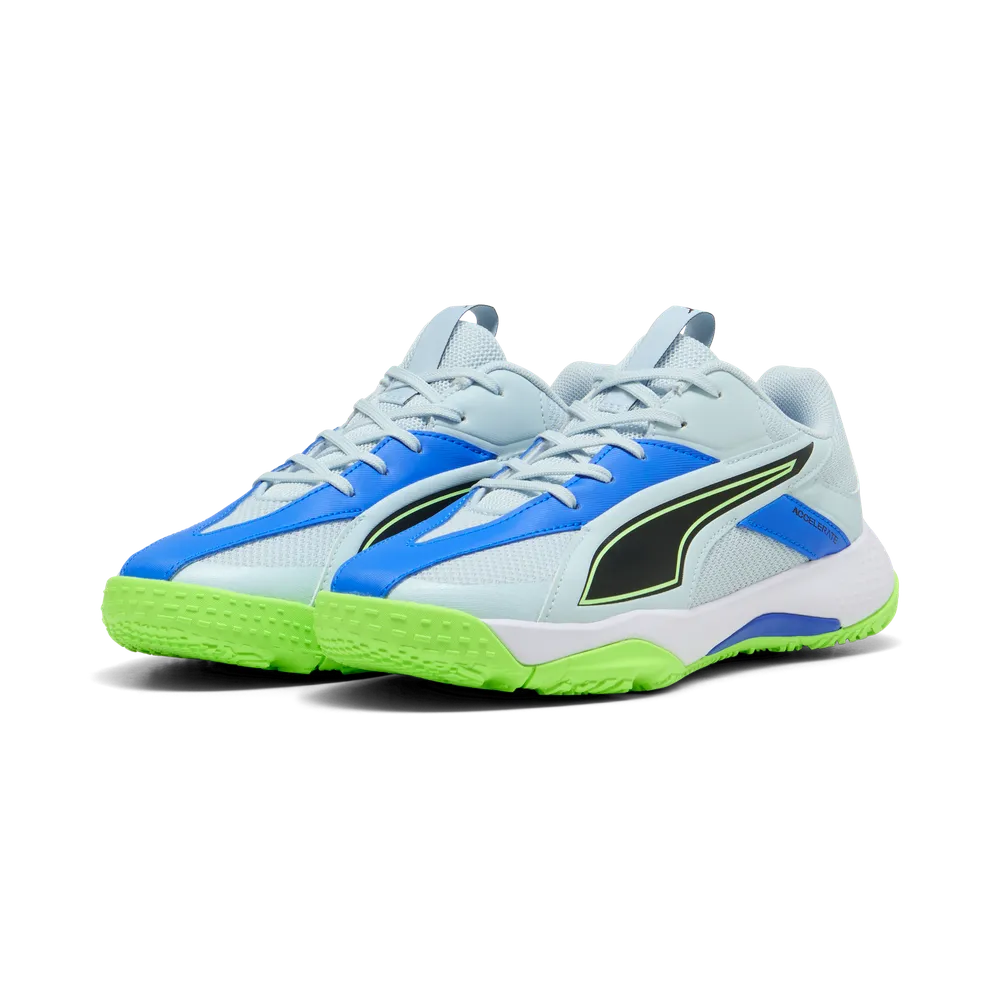 PUMA Accelerate Jr 5 Hallenschuhe Kinder - Aqua/White/Green PUMA Accelerate Jr 5 Hallenschuhe Kinder - Aqua/White/Green