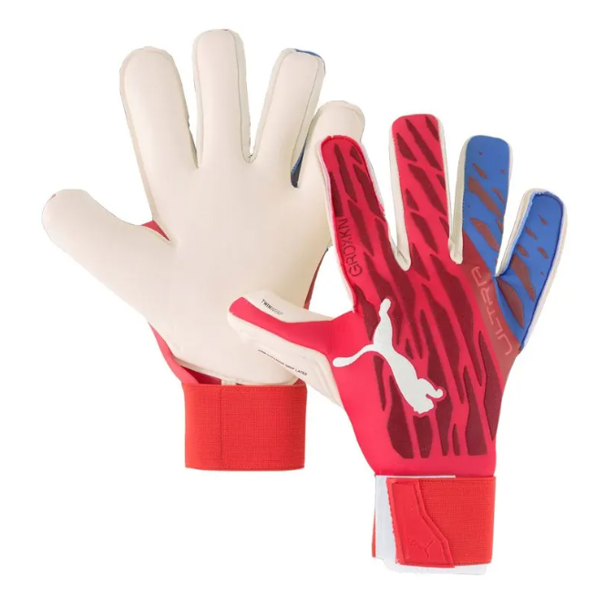 PUMA ULTRA Grip 1 Hybrid Pro Torwarthandschuhe - rot blau PUMA ULTRA Grip 1 Hybrid Pro Torwarthandschuhe - rot blau