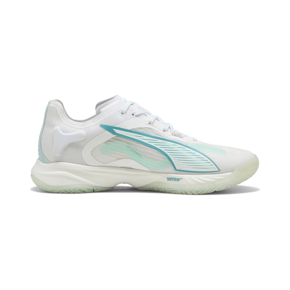 PUMA Accelerate NITRO™ SQD 4 Game On White/Blue/Water - Handballschuhe Damen