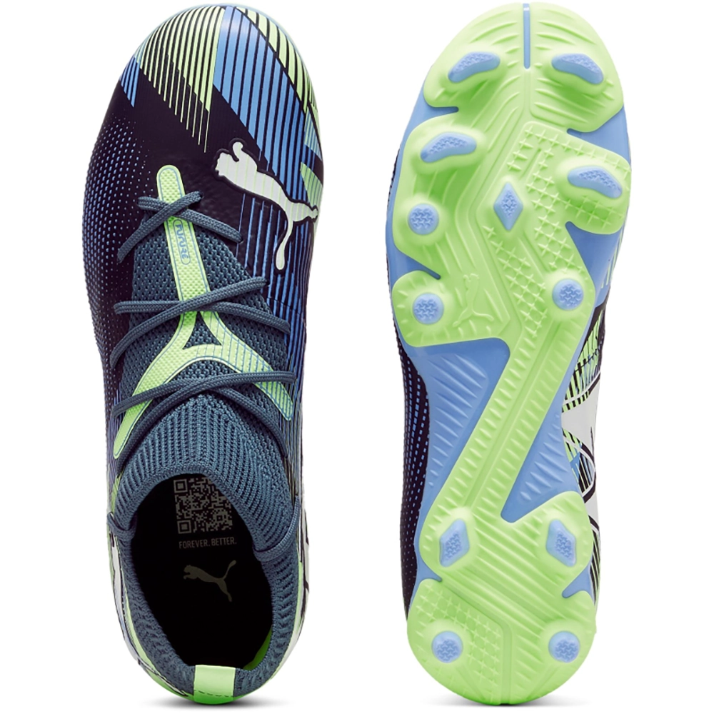 Puma FUTURE 7 MATCH FG/AG Jr Fußballschuhe Kinder – Gray Skies/White Apple