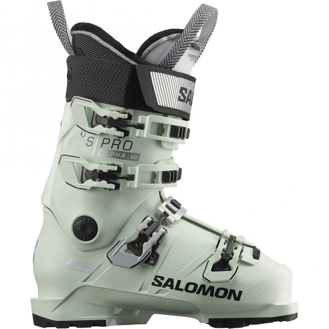 Salomon S/PRO Alpha 100 W GW Damen Skischuhe - white moss silver 2023 Salomon S/PRO Alpha 100 W GW Damen Skischuhe - white moss silver 2023