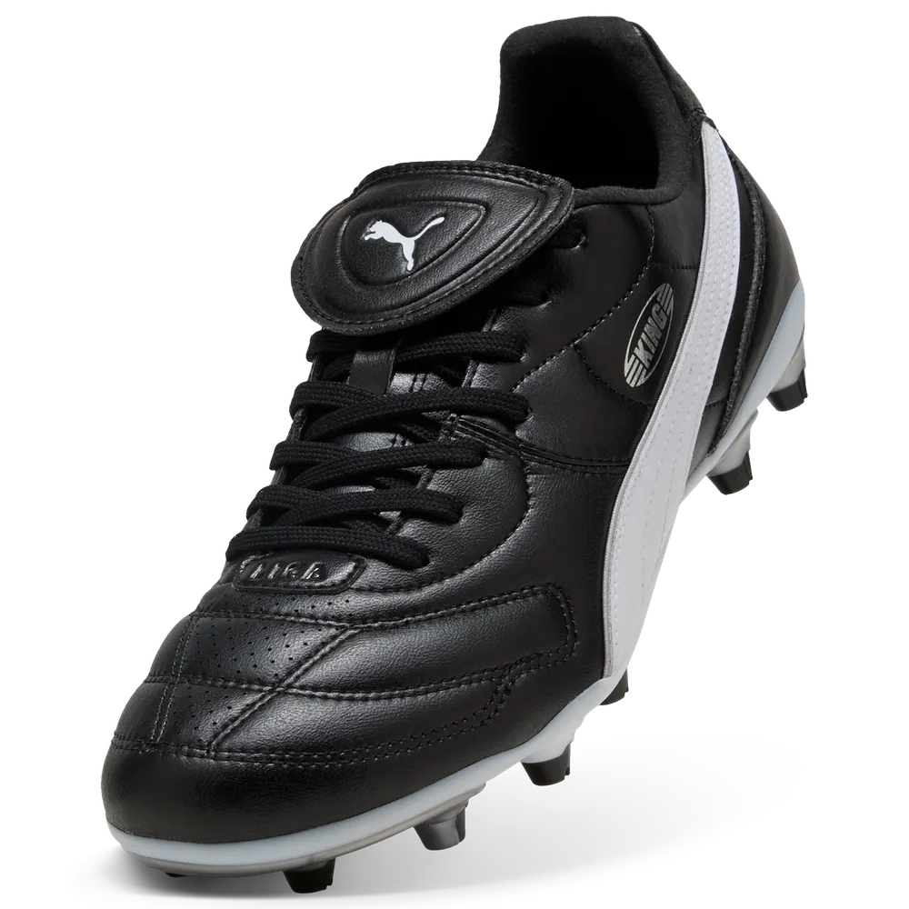 Puma KING LIGA FG/AG Fußballschuhe – Black/White/Silver