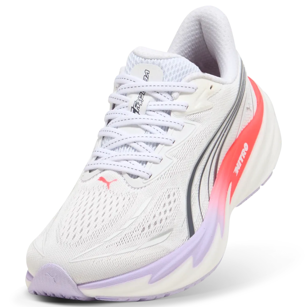 Puma Velocity NITRO™ 5 Laufschuhe für Damen – White/Ultra Red/Light Lavender Puma Velocity NITRO™ 5 Laufschuhe für Damen – White/Ultra Red/Light Lavender