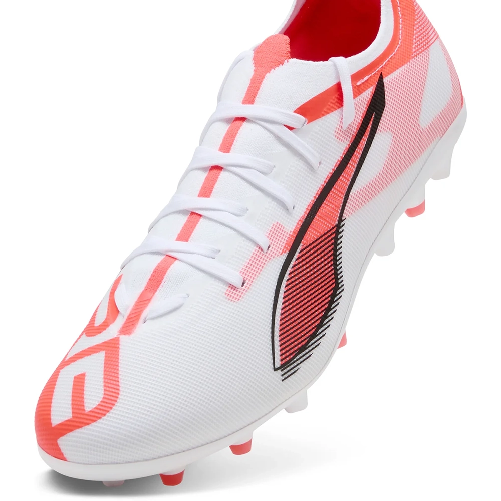 Puma ULTRA 5 MATCH MG Fußballschuhe – White/Black/Glowing Red Puma ULTRA 5 MATCH MG Fußballschuhe – White/Black/Glowing Red