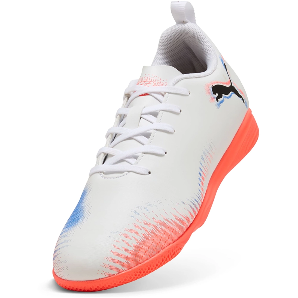 Puma FUTURE 8 PLAY IT Jr Hallenfußballschuhe Kinder – White/Black/Glowing Red Puma FUTURE 8 PLAY IT Jr Hallenfußballschuhe Kinder – White/Black/Glowing Red