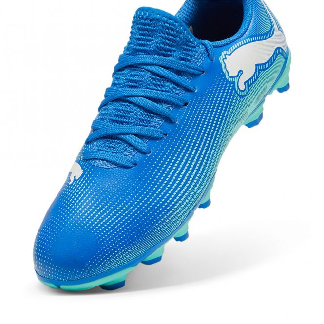 Puma FUTURE 7 PLAY FG/AG JR Fussballschuh - Hyperlink Blue Mint White Puma FUTURE 7 PLAY FG/AG JR Fussballschuh - Hyperlink Blue Mint White