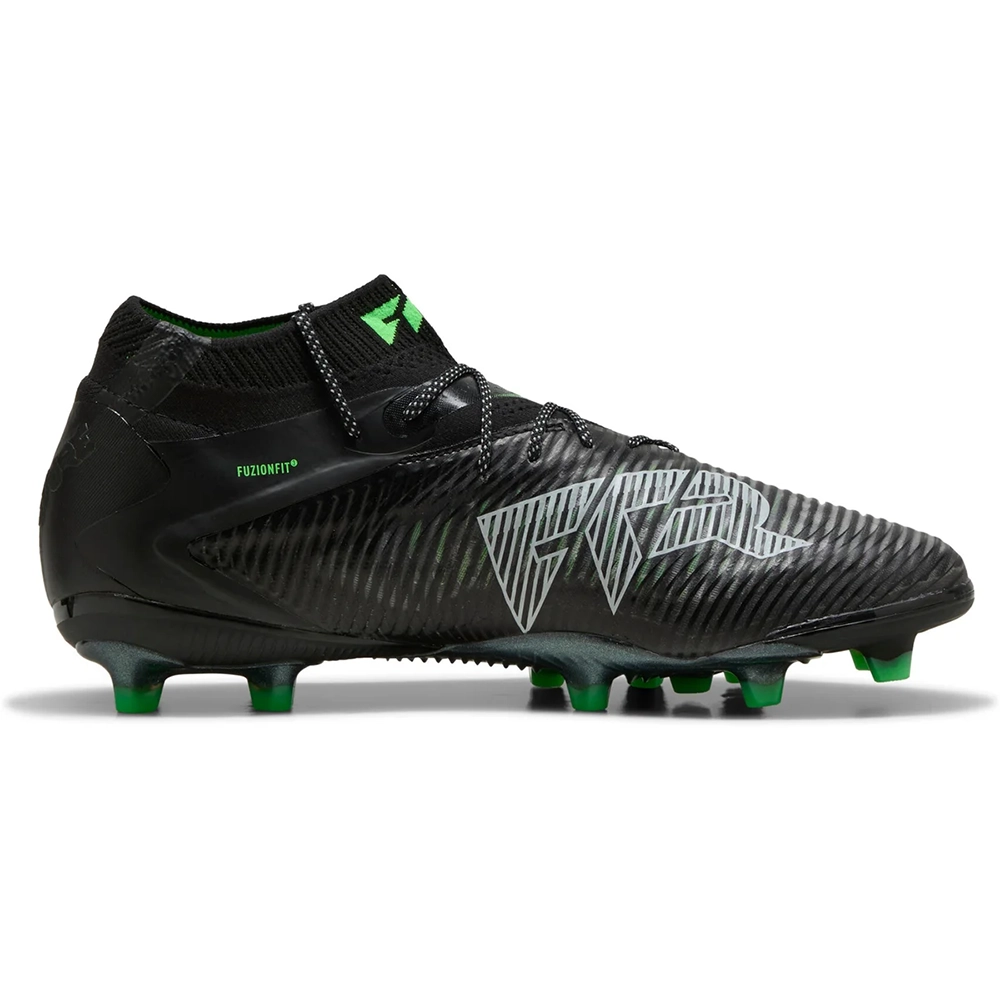 Puma FUTURE 8 ULTIMATE AG Fußballschuhe – Black Silver/Fluo Green