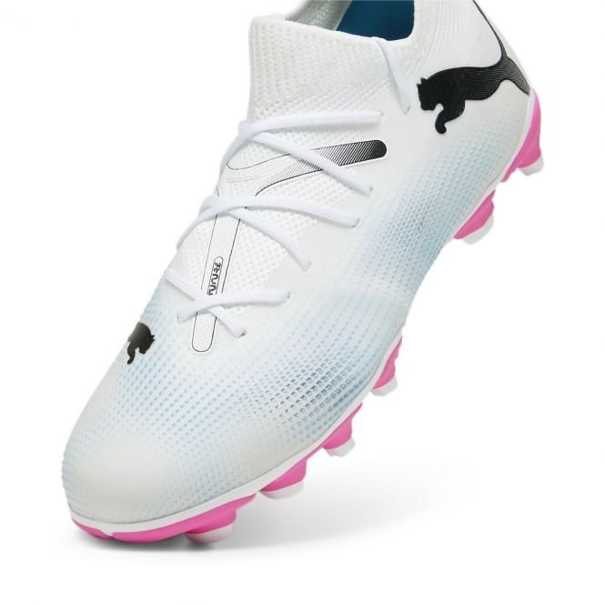 Puma FUTURE 7 MATCH FG/AG JR Fussballschuh - white poison pink Puma FUTURE 7 MATCH FG/AG JR Fussballschuh - white poison pink