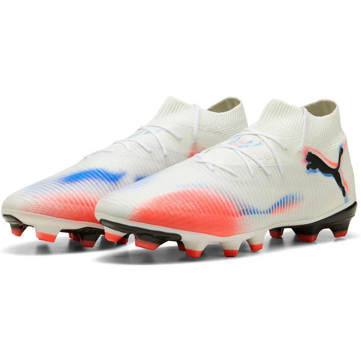 Puma FUTURE 8 PRO FG/AG Fußballschuhe Unisex – White Black Glowing Red