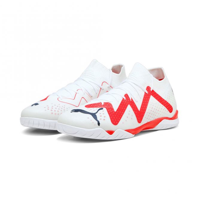 Puma FUTURE MATCH IT Hallenschuh - white black fire red Puma FUTURE MATCH IT Hallenschuh - white black fire red
