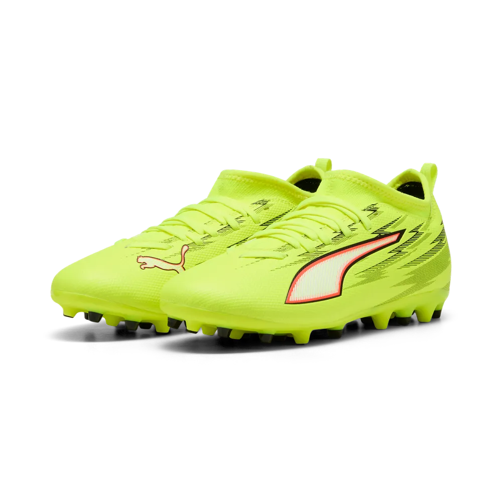 Puma ULTRA 6 MATCH MG Jr Fußballschuhe Kinder - Yellow Alert/Black/Red/Lime