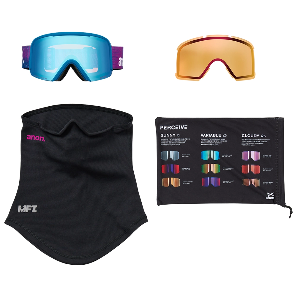ANON Nesa S Goggles Skibrille + Bonus Lens + MFI® Face Mask ANON Nesa S Goggles Skibrille + Bonus Lens + MFI® Face Mask