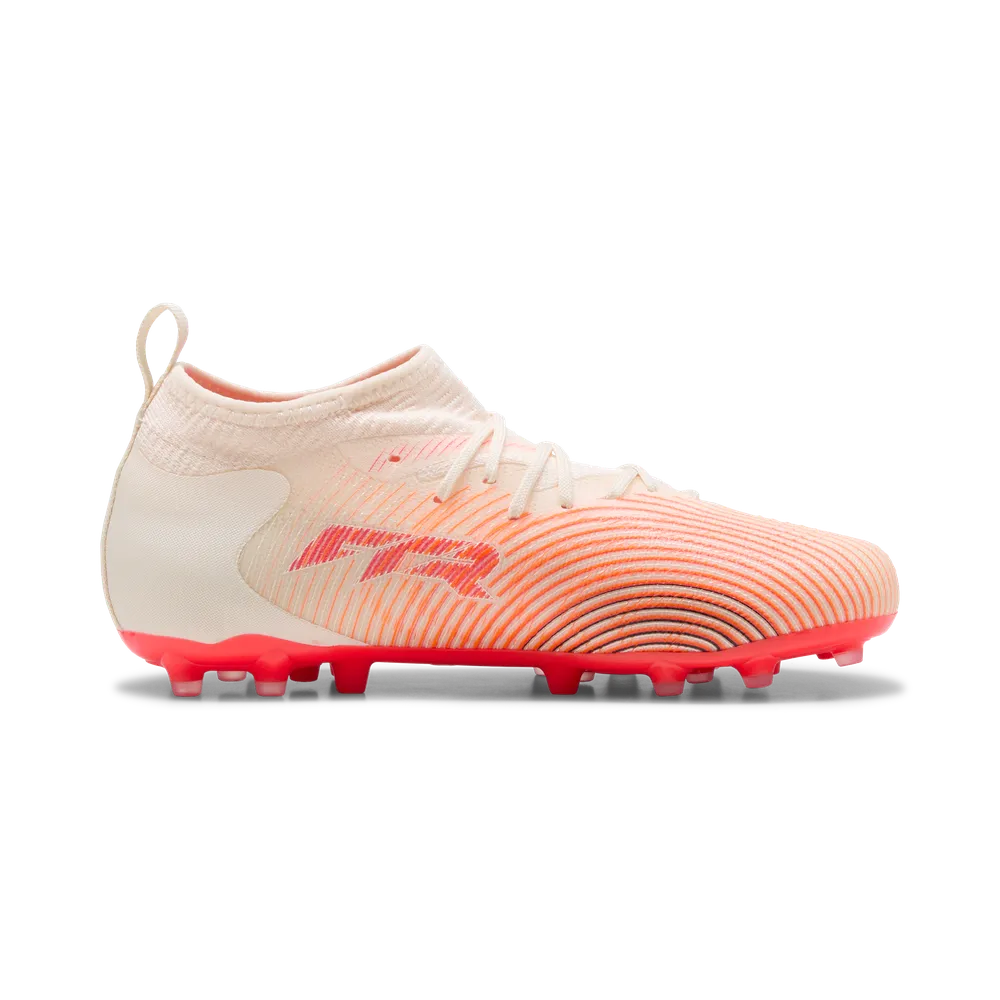 Puma FUTURE 9 MATCH MG Fußballschuhe Kinder – Sugared Almond / White Ultra Red / Black