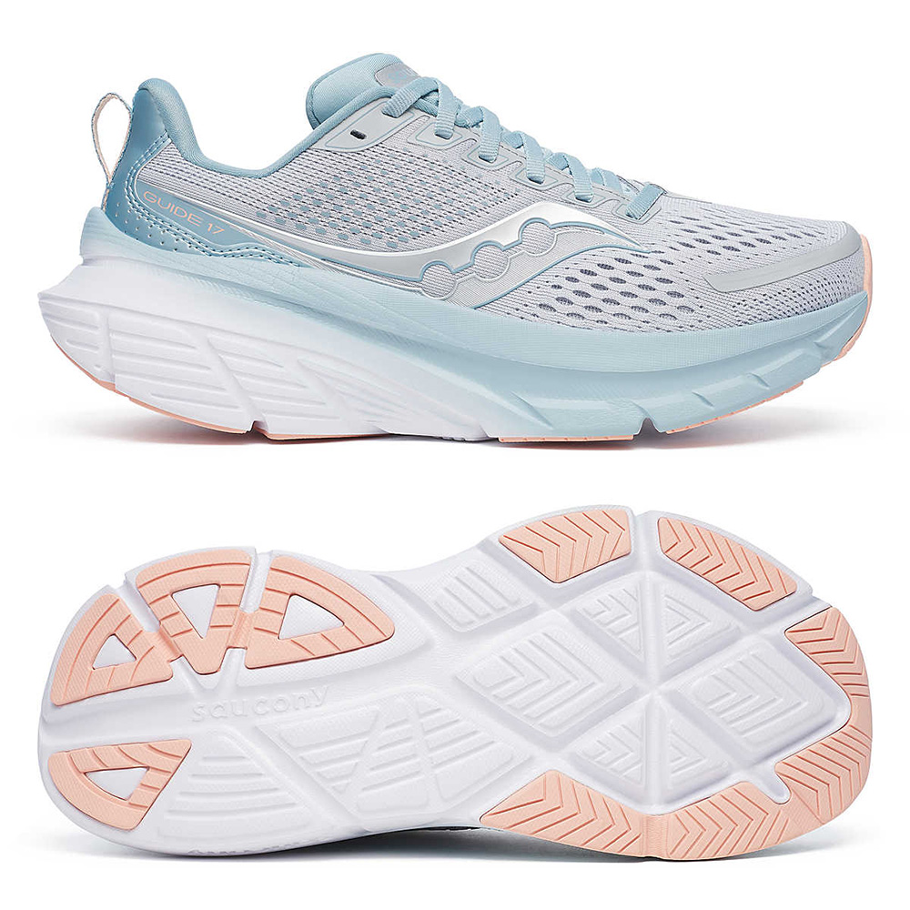 saucony Guide 17 Damen Stabilität- Laufschuh - Cloud | Topaz