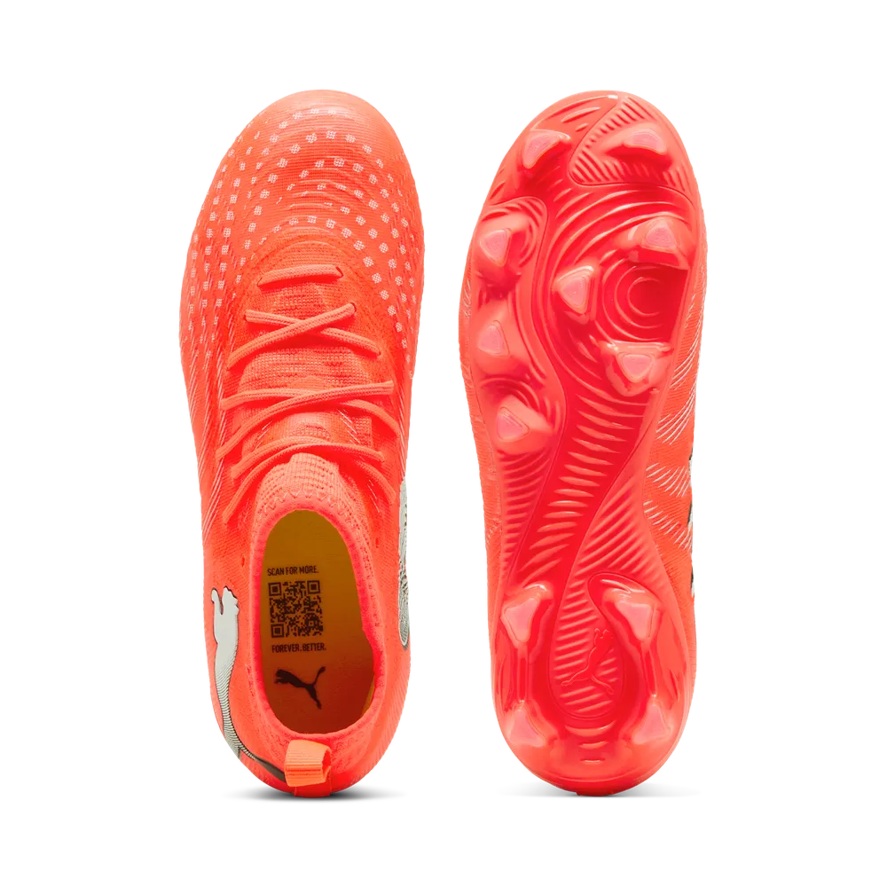 Puma FUTURE 9 MATCH FG/AG Jr Fußballschuhe Kinder – Glowing Red/White/Black/Sliver