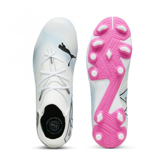 Puma FUTURE 7 MATCH FG/AG JR Fussballschuh - white poison pink Puma FUTURE 7 MATCH FG/AG JR Fussballschuh - white poison pink