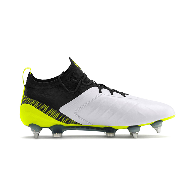 Puma ONE 5.1 Netfit Mx SG Stollenschuh Gelb Schwarz Weiß Puma ONE 5.1 Netfit Mx SG Stollenschuh Gelb Schwarz Weiß