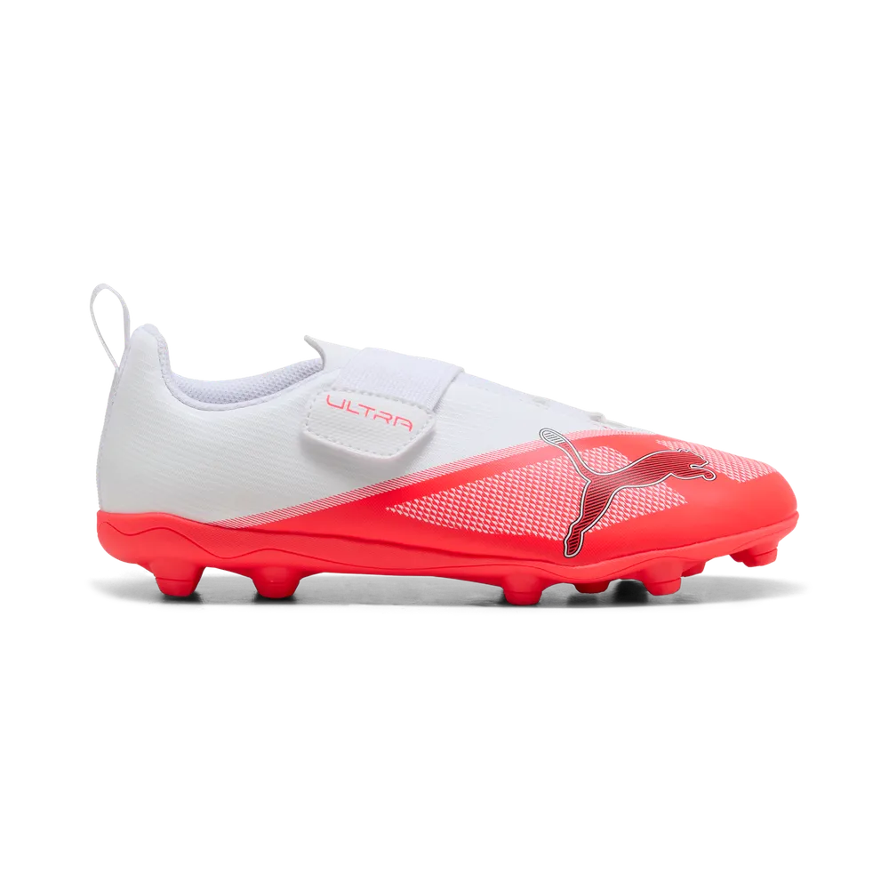 Puma ULTRA 7 PLAY V FG/AG RB Fußballschuhe Kinder – Ultra Red / Black / White