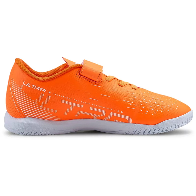 Puma ULTRA PLAY IT V JR Hallenschuh - orange white blue glimmer