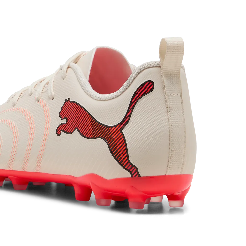 Puma FUTURE 9 PLAY MG Fußballschuhe Kinder – Sugared Almond / White Ultra Red / Black