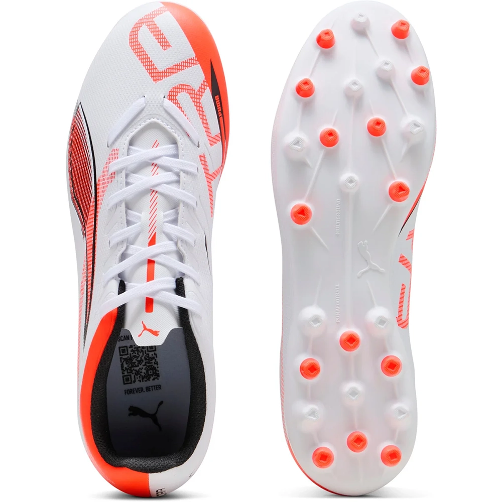 Puma ULTRA 5 PLAY MG Fußballschuhe – White/Black Glowing Red Puma ULTRA 5 PLAY MG Fußballschuhe – White/Black Glowing Red