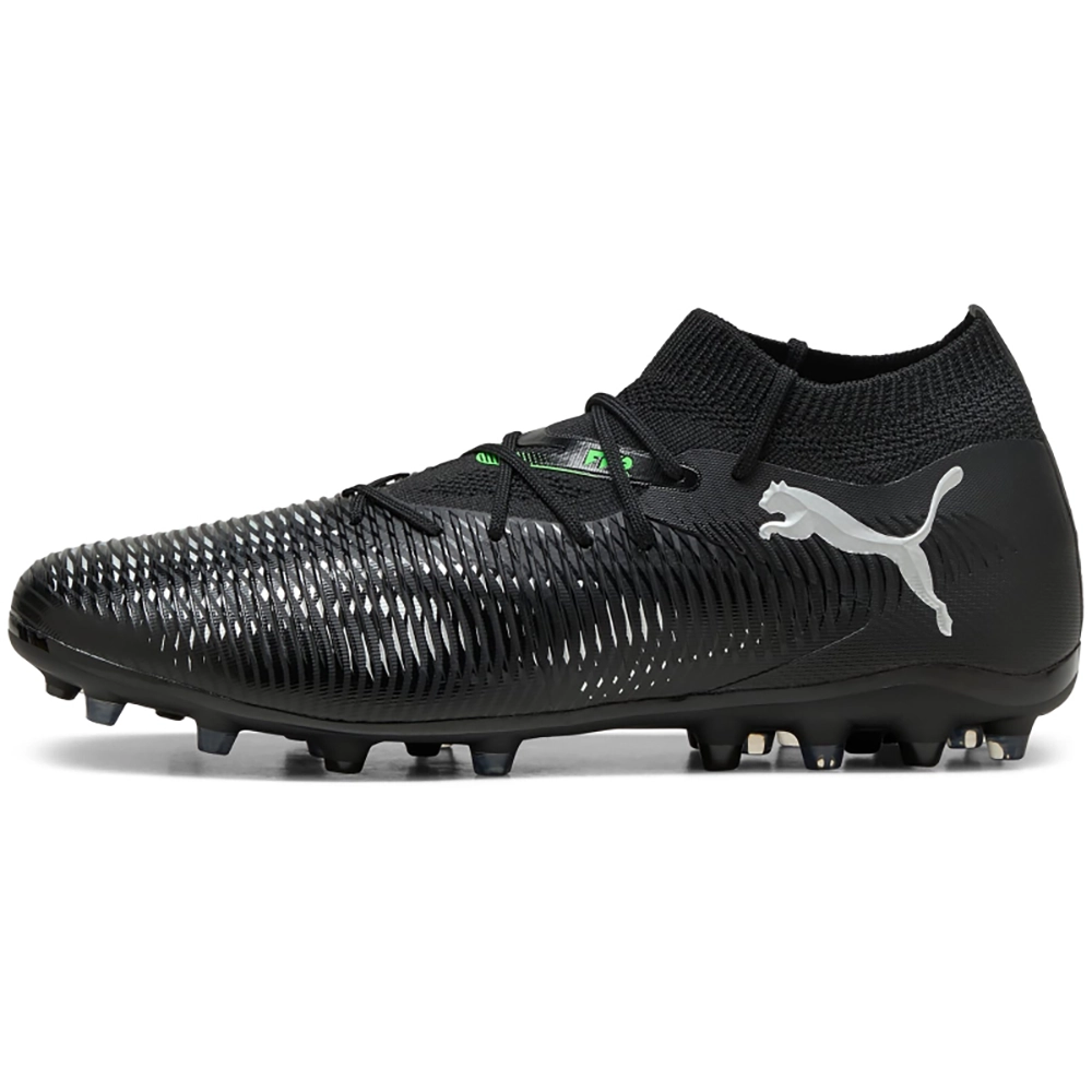 Puma FUTURE 8 MATCH MG Fußballschuhe – Black Silver/Fluo Green