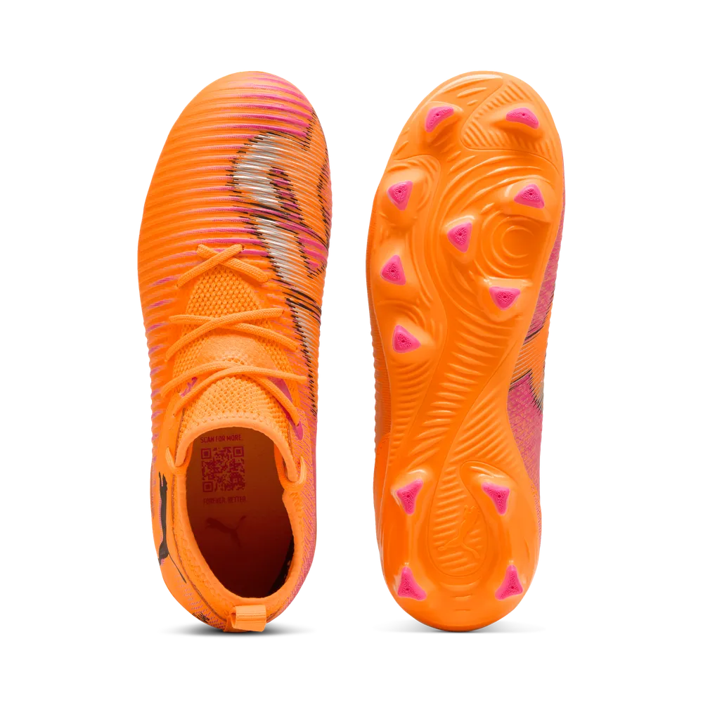 Puma FUTURE 8 MATCH FG/AG Jr Fußballschuhe Kinder – Heat Fire/Black Ravish