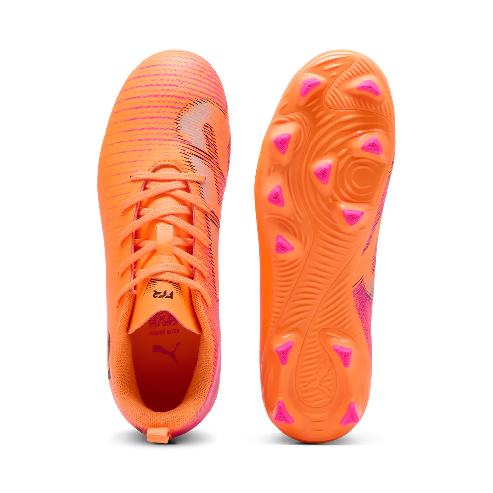 Puma FUTURE 8 PLAY FG/AG Jr Fußballschuhe Kinder – Heat Fire/Black Ravish