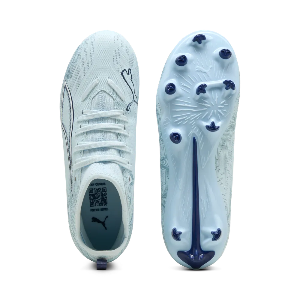 Puma ULTRA 6 MATCH FG/AG Jr Fußballschuhe Kinder - Icy Blue/White/Blue Jewel