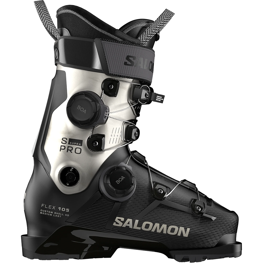 Salomon S/PRO SUPRA DUAL BOA® 105 GripWalk® Damen Alpin-Skischuhe - black/light bronze metallic