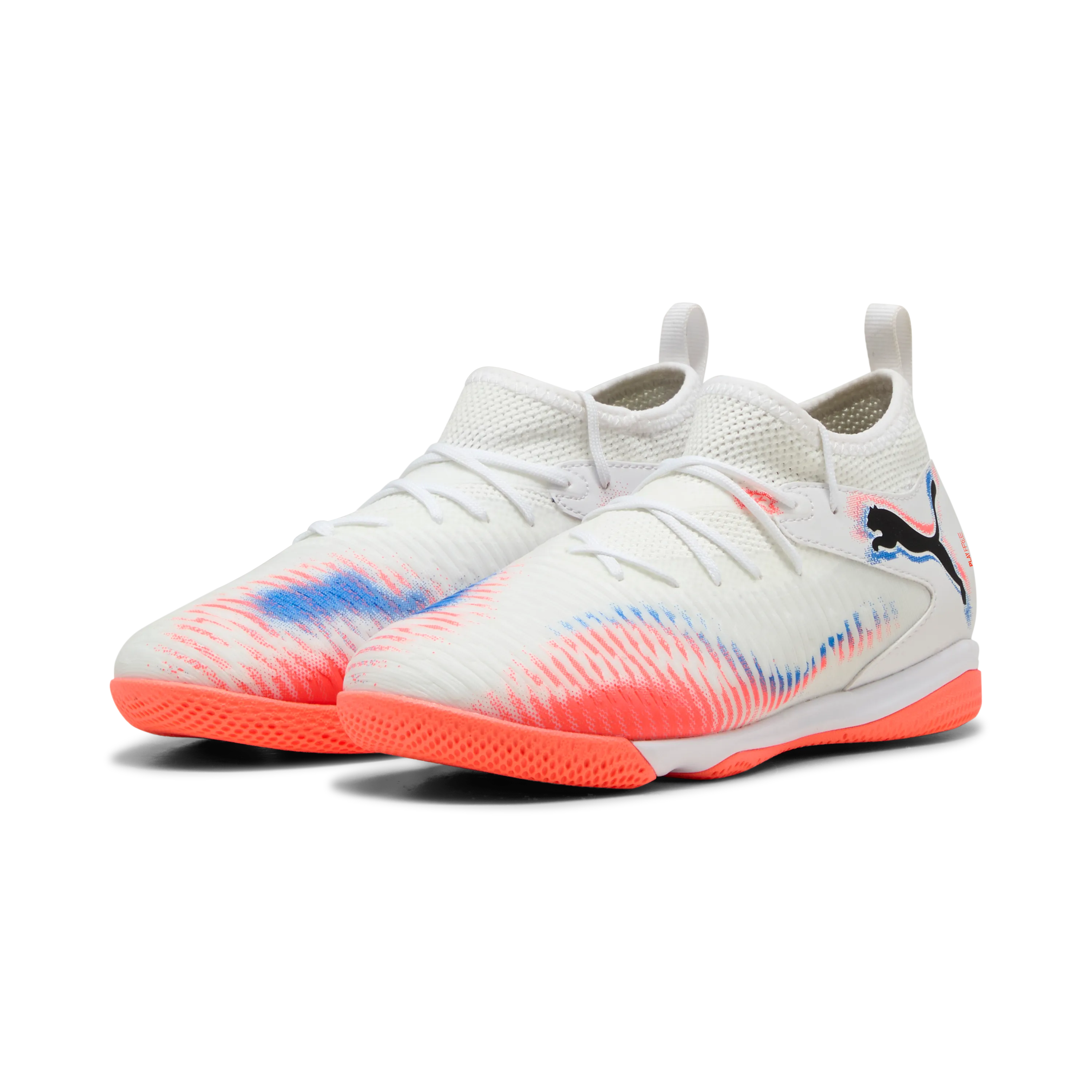 Puma FUTURE 8 MATCH IT Fußball Hallenschuhe – White Black Glowing Red