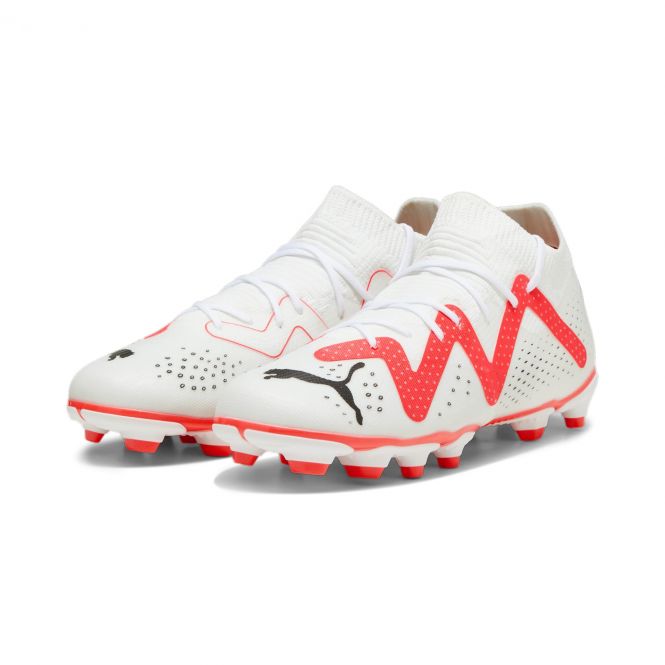 Puma FUTURE MATCH FG/AG JR Fussballschuh - white black fire red Puma FUTURE MATCH FG/AG JR Fussballschuh - white black fire red