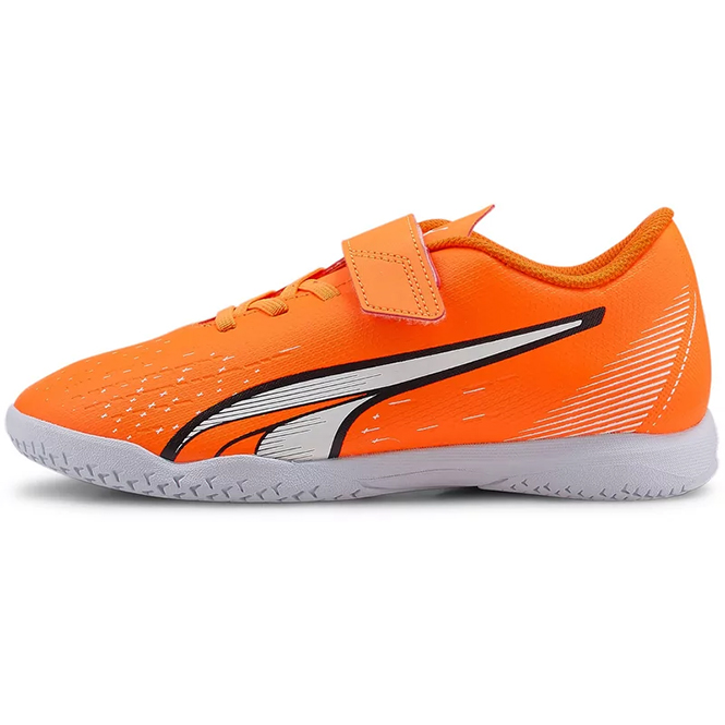 Puma ULTRA PLAY IT V JR Hallenschuh - orange white blue glimmer Puma ULTRA PLAY IT V JR Hallenschuh - orange white blue glimmer