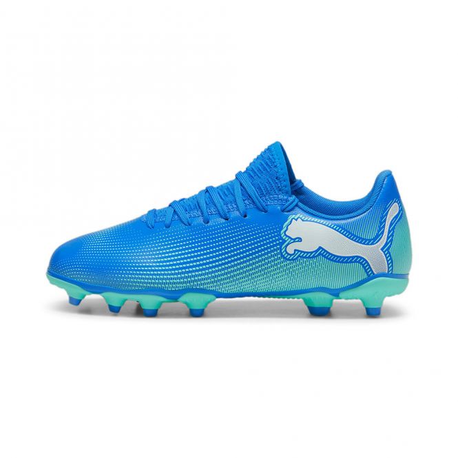 Puma FUTURE 7 PLAY FG/AG JR Fussballschuh - Hyperlink Blue Mint White Puma FUTURE 7 PLAY FG/AG JR Fussballschuh - Hyperlink Blue Mint White
