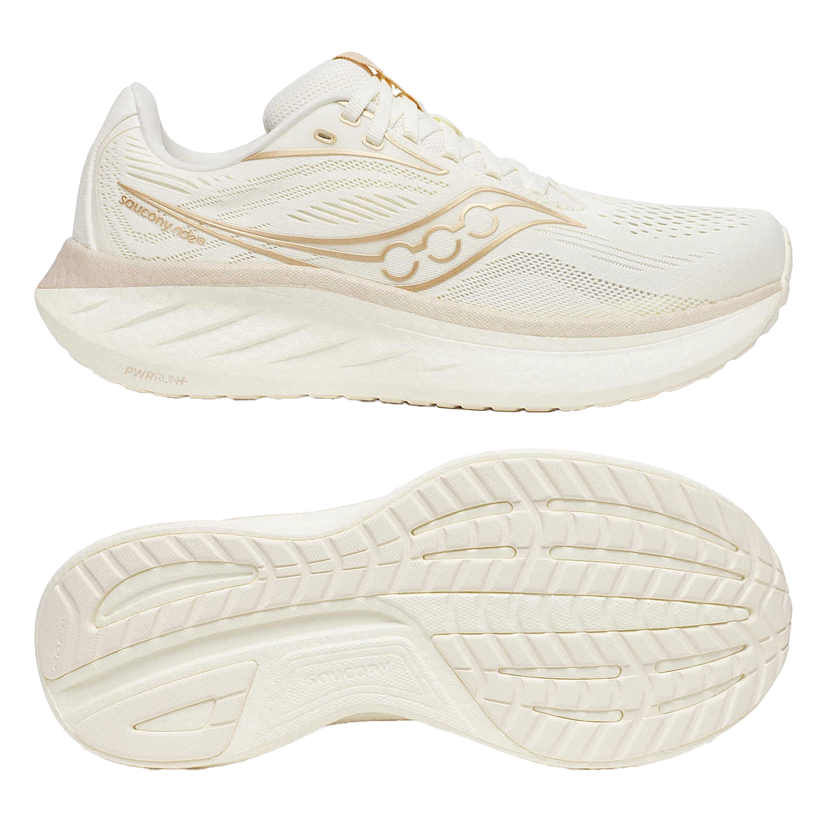 saucony Ride 18 Damen Neutral-Laufschuh - VANILLA