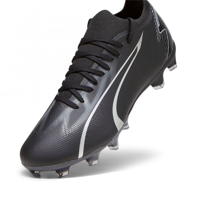 Puma ULTRA MATCH FG/AG Fussballschuh - black silver Puma ULTRA MATCH FG/AG Fussballschuh - black silver