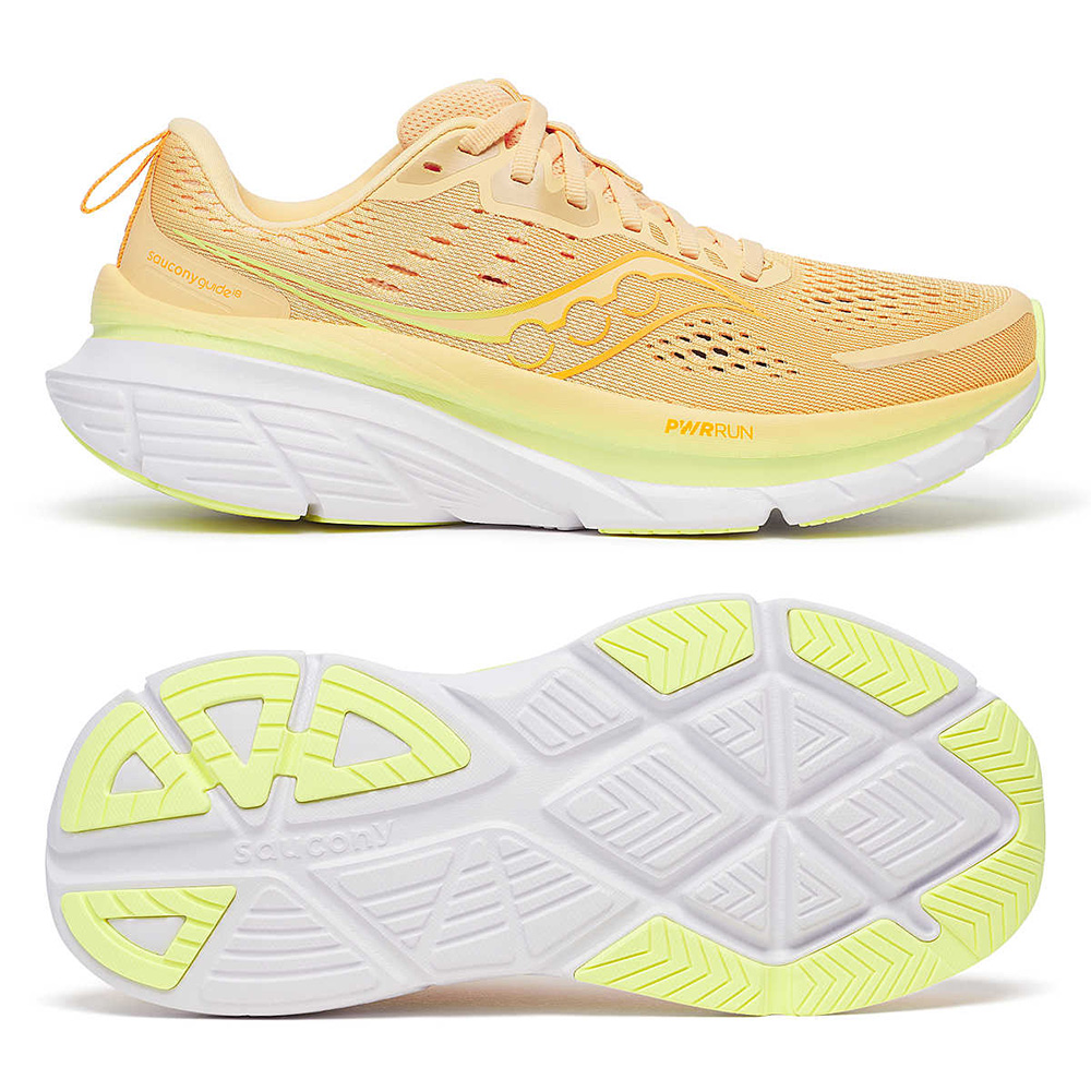 saucony Guide 18 Damen Stabilität- Laufschuh - Peach | Sunny