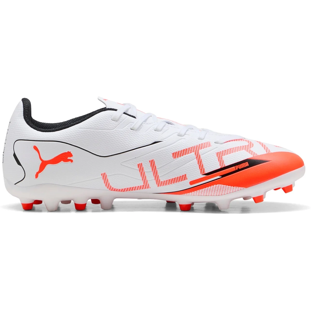 Puma ULTRA 5 PLAY MG Fußballschuhe – White/Black Glowing Red