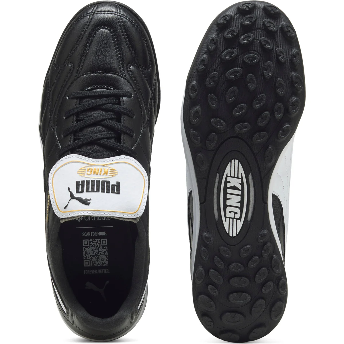 Puma KING LIGA TT Fußballschuhe – Black/White/Silver Puma KING LIGA TT Fußballschuhe – Black/White/Silver