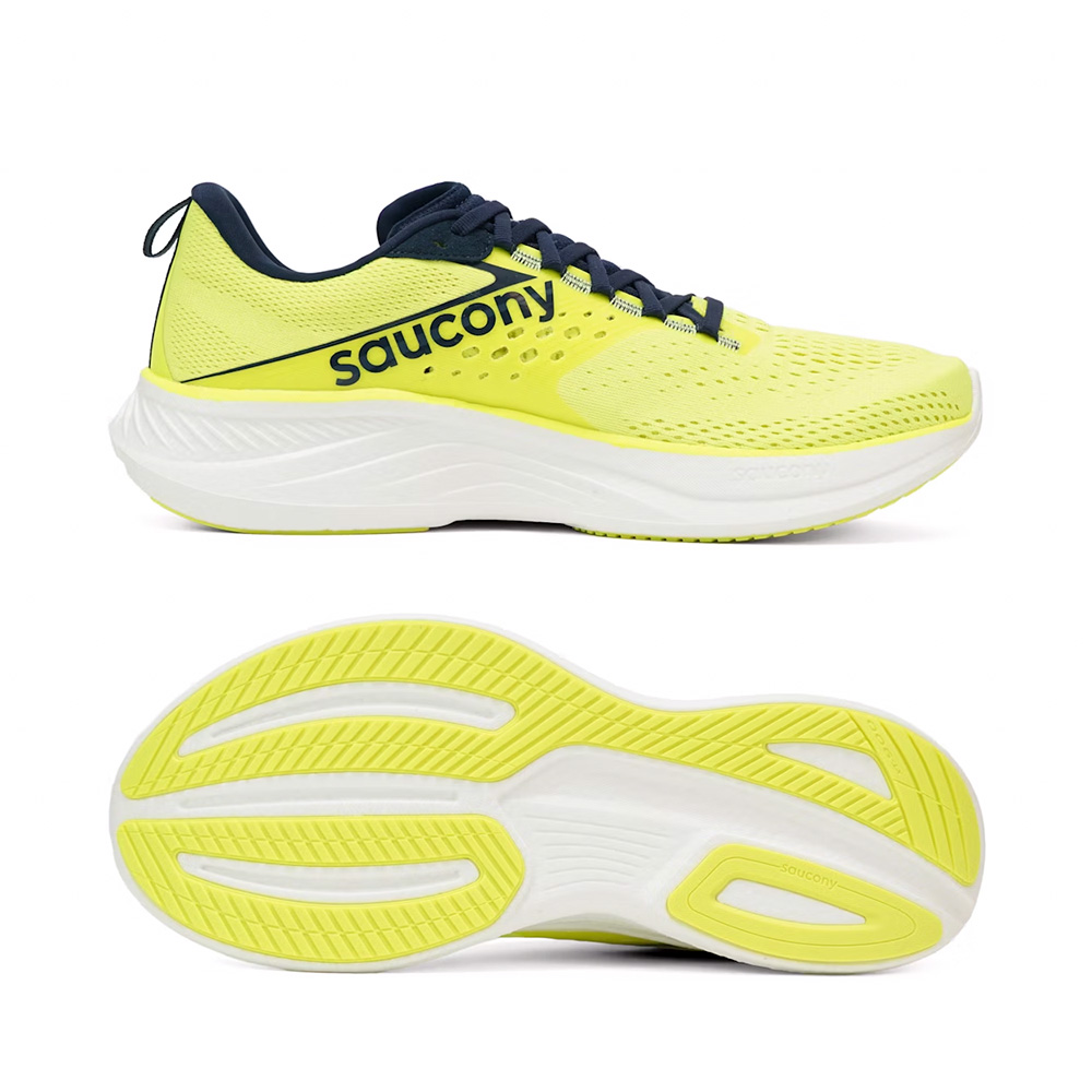 saucony Ride 17 Herren Neutral Laufschuh - Citron / Navy saucony Ride 17 Herren Neutral Laufschuh - Citron / Navy