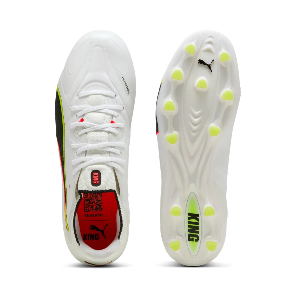 Puma KING 20 ULTIMATE FG Fußballschuhe - White/Red/Yellow Alert Puma KING 20 ULTIMATE FG Fußballschuhe - White/Red/Yellow Alert