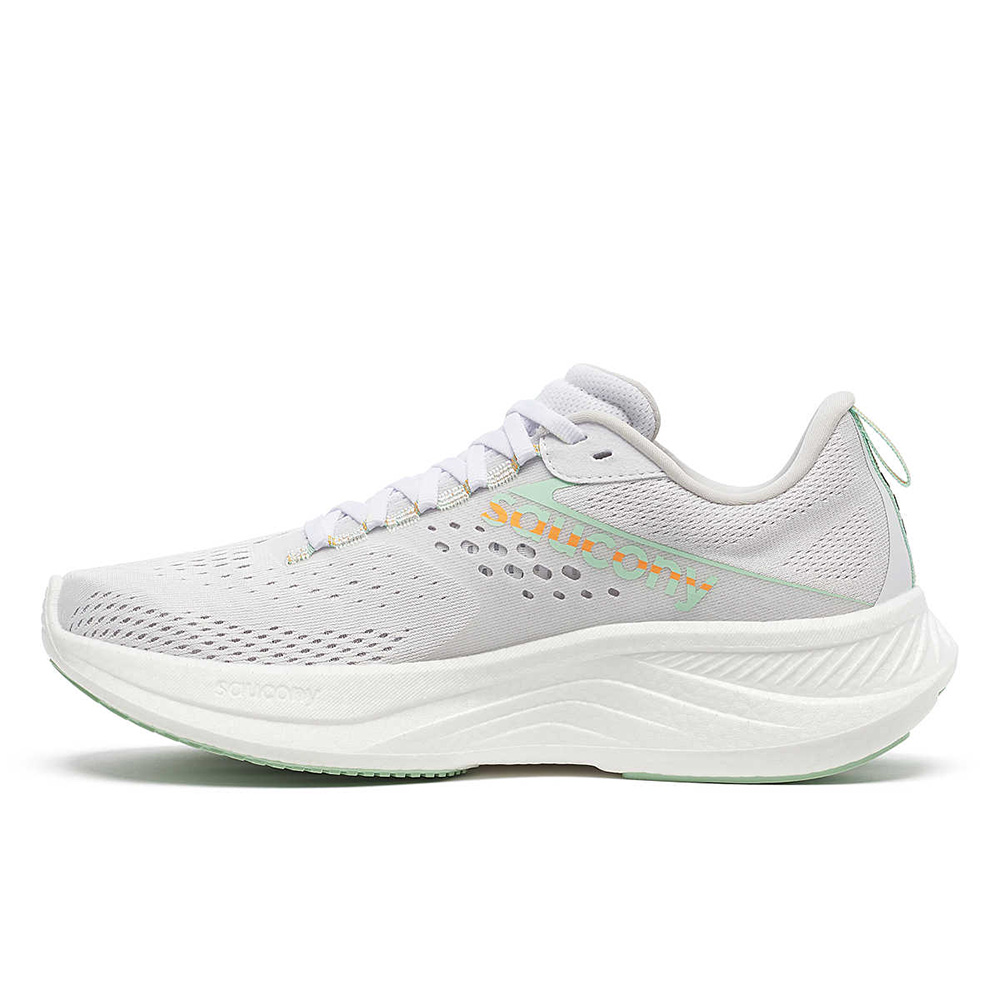 saucony Ride 17 Damen Neutral Laufschuh - White | Peel