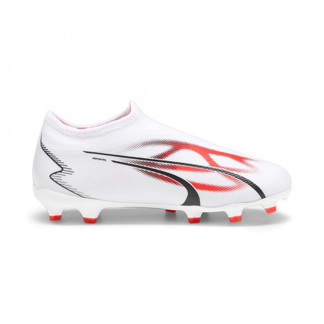 Puma ULTRA MATCH LL FG/AG JR Fussballschuh - white black fire red Puma ULTRA MATCH LL FG/AG JR Fussballschuh - white black fire red