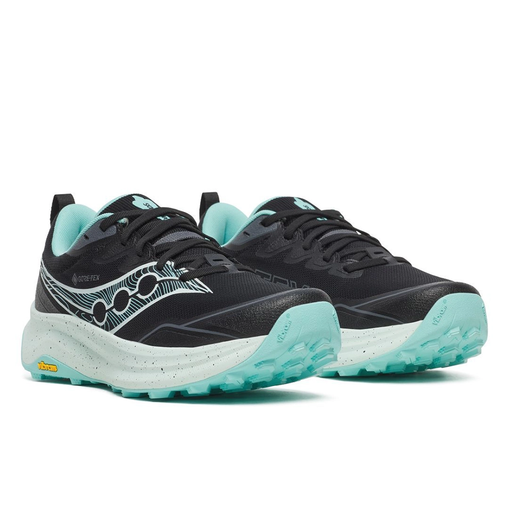Saucony Peregrine 16 GTX Damen Trailrunningschuh - Black | Aqua Saucony Peregrine 16 GTX Damen Trailrunningschuh - Black | Aqua