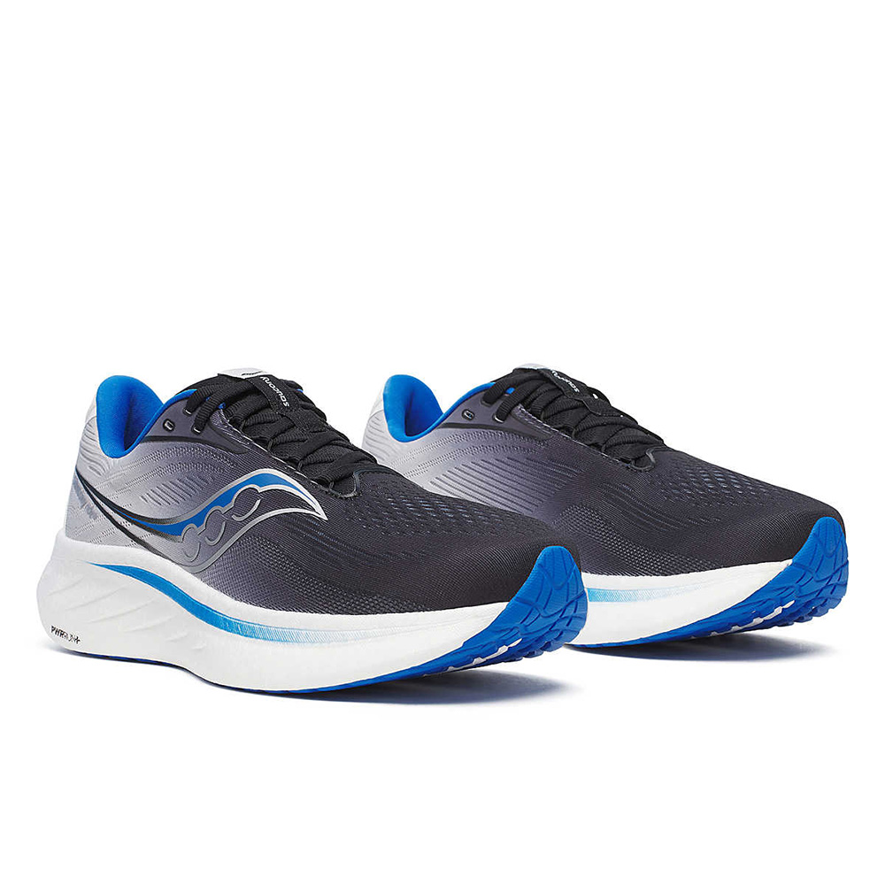 saucony Ride 18 Herren Neutral Laufschuh - Black | Skydiver