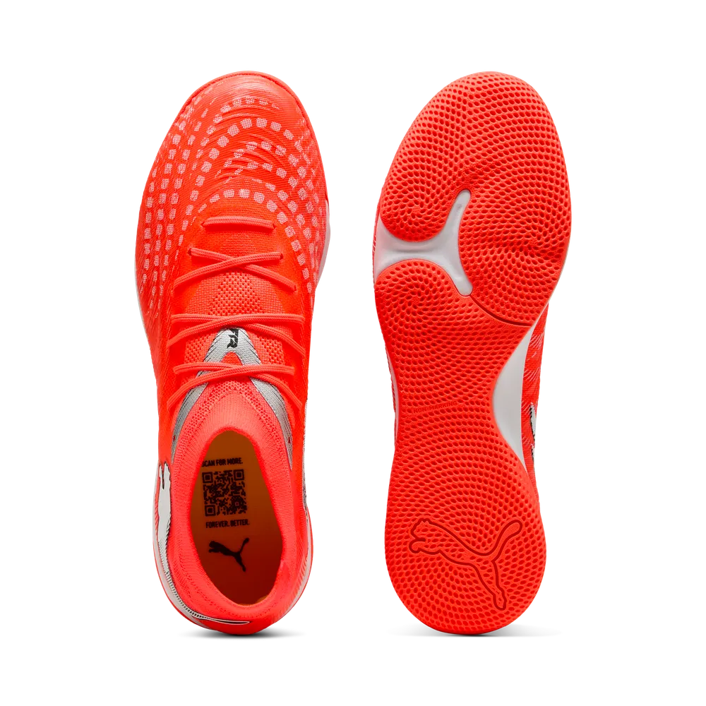 Puma FUTURE 9 MATCH IT Hallenfußballschuhe – Glowing Red/White/Black/Sliver